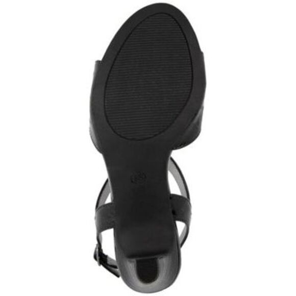 KAREN SCOTT Womens Black T-Strap Danee Almond Toe Block Heel Sandals 5.5 M - Picture 4 of 4